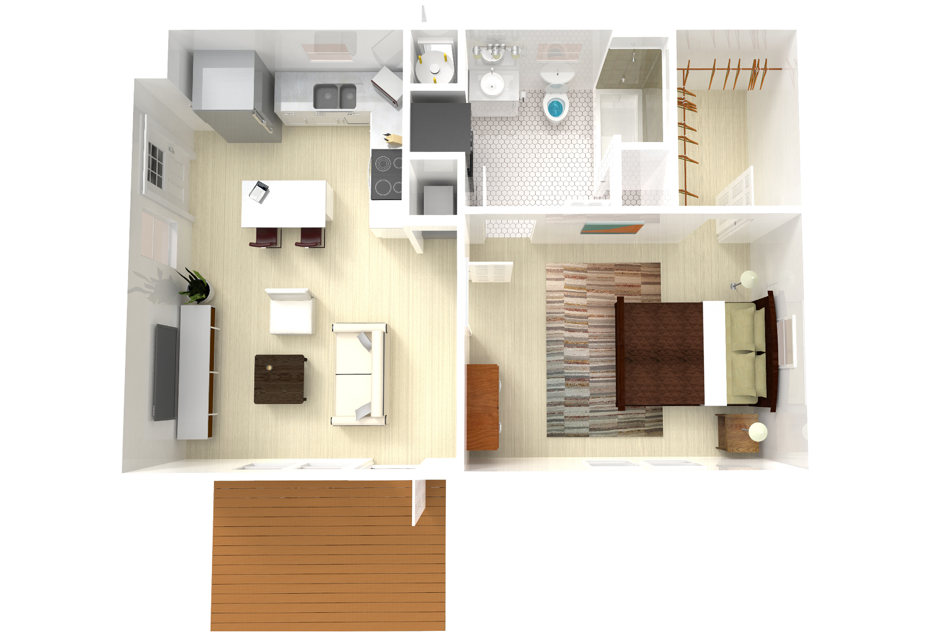 ADU Unit: The Andy floor plan