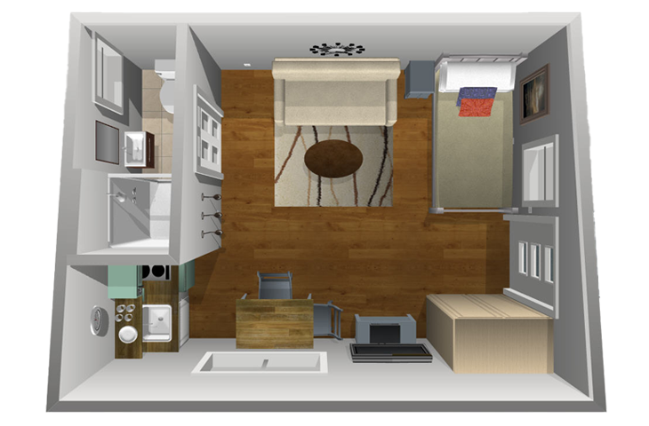 ADU Unit: Micro 200 floor plan