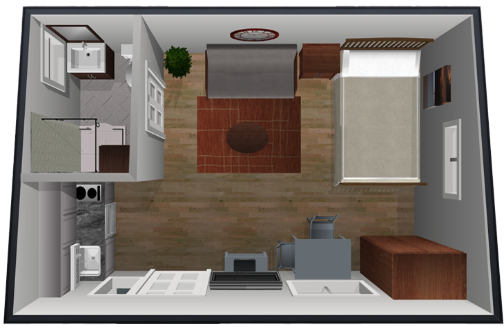 ADU Unit: Micro 250 floor plan